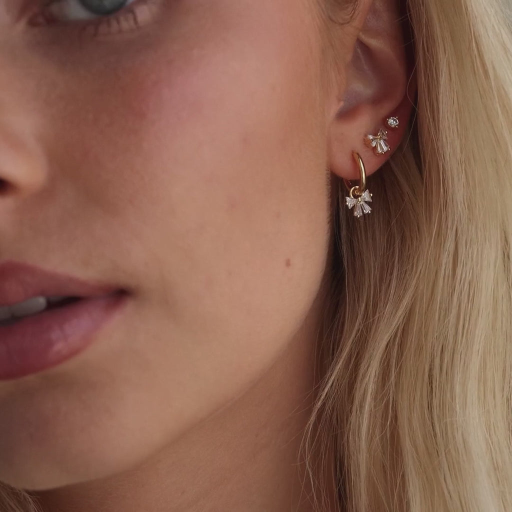 Diamond Bow Studs