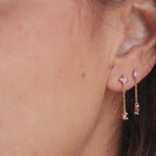 Mixed Crystal Drop Earrings