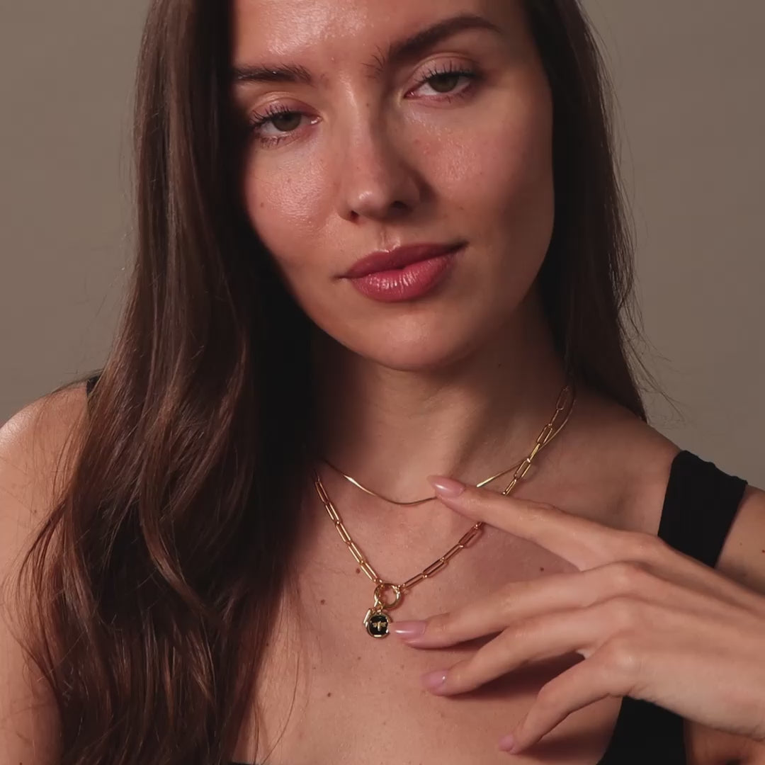Onyx Honeybee Charm