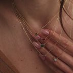 Collier avec pierre de naissance taillée sur mesure