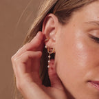 Abstract Pearl Trio Drop Earrings