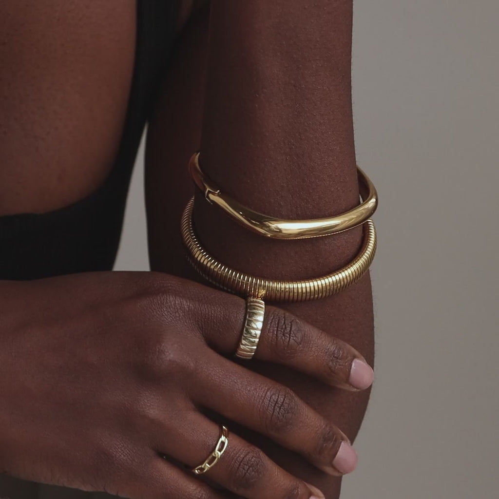 Thick Snake Chain Bangle