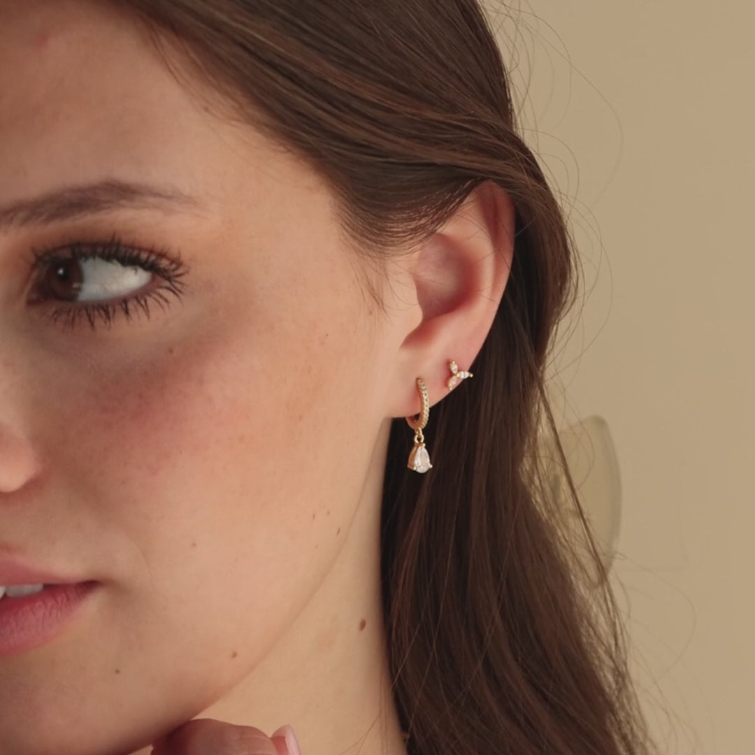Trio Floral Marquise Studs