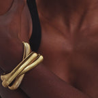 Bracelet jonc côtelé infini