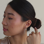 Pendientes colgantes de diamantes princesa