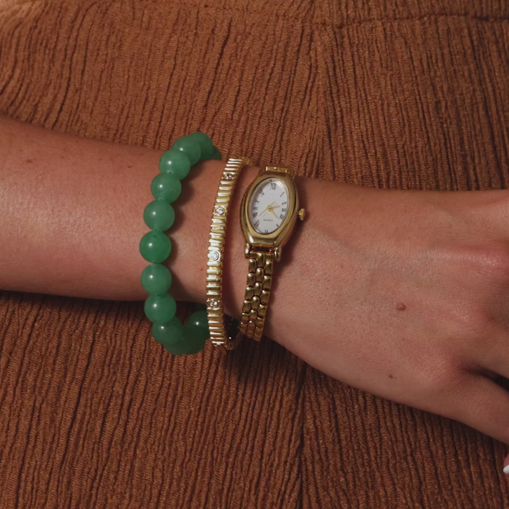 Bold Jade Beaded Bracelet