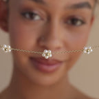 Collar de estación de perlas de flores