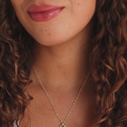 Collier initial côtelé