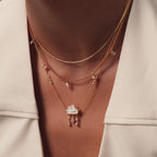 Diamond Station Curb Necklace