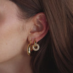 Sculpted Hoops in 18K Gold
