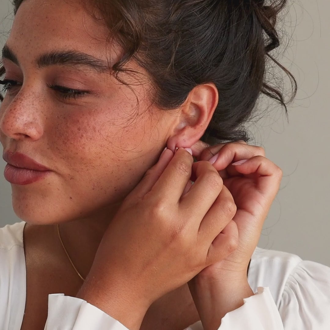 Initial Pearl Drop Studs