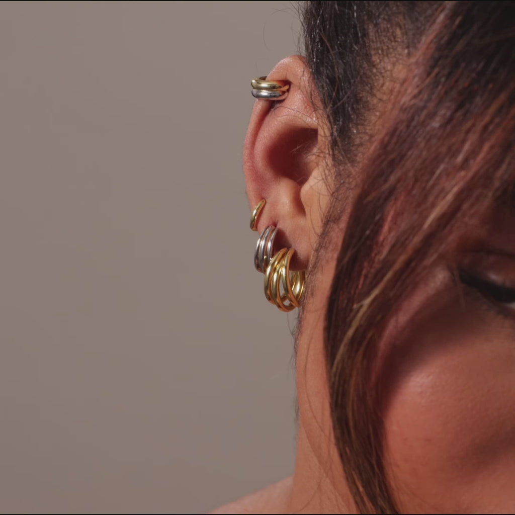 Mixed Metal Ear Cuffs