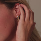 Opal Cascade Flat Back Studs in 18K Gold