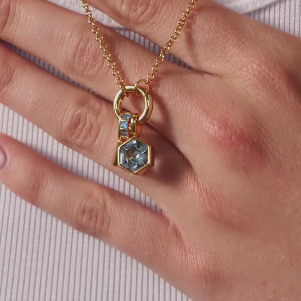 Hexagon Alexandrite Charm