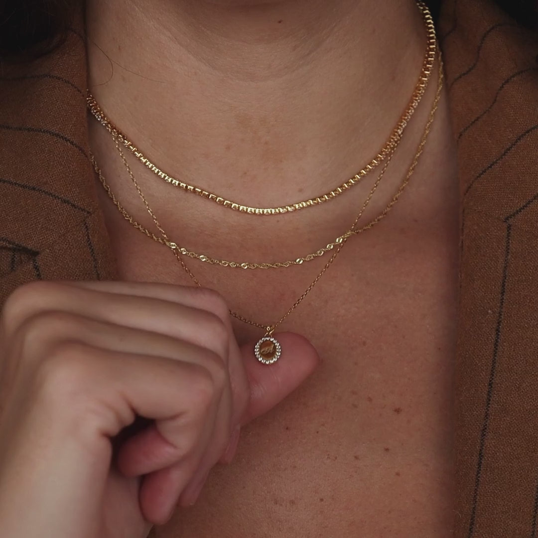 Pave Initial Pendant Necklace