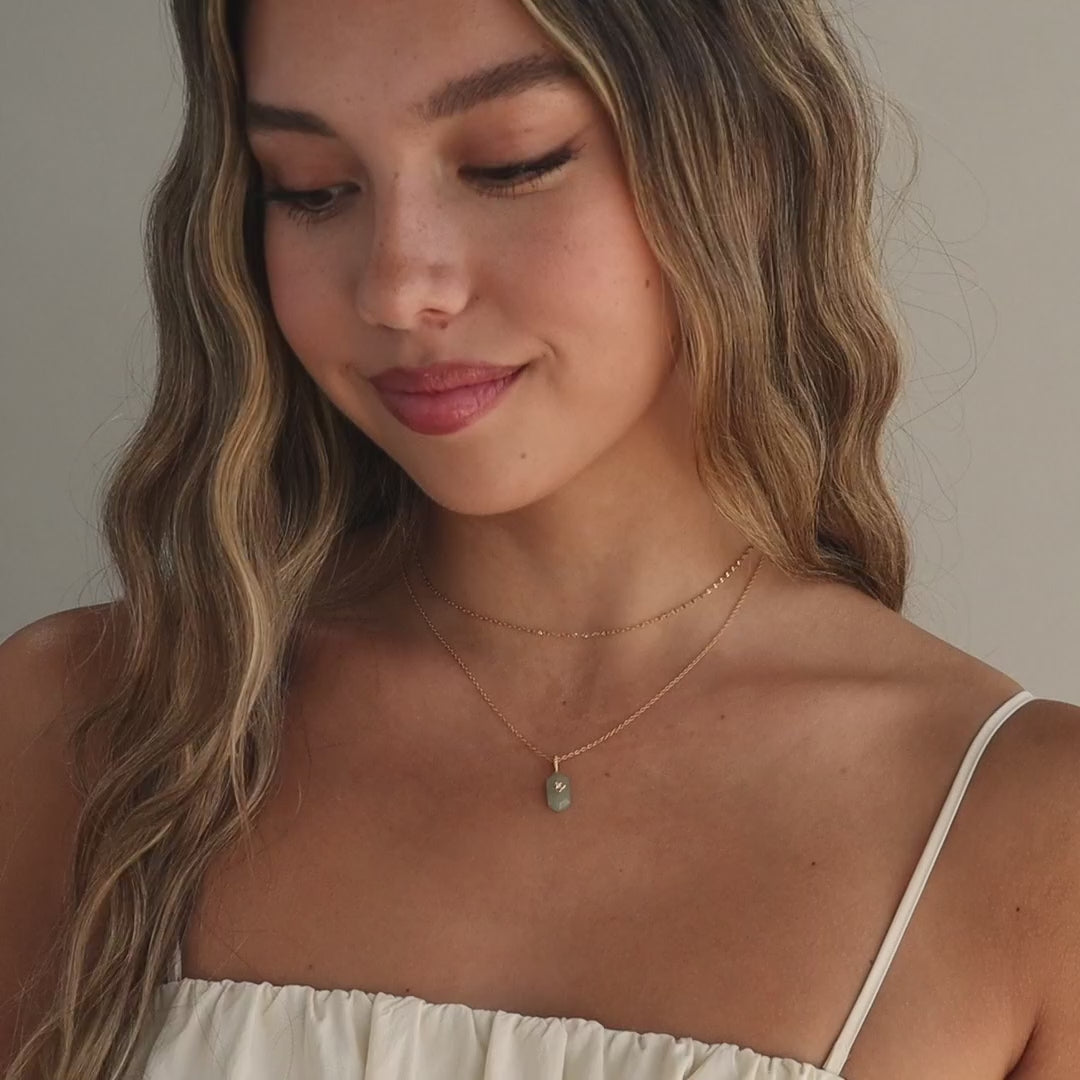 Jade Link Hoops