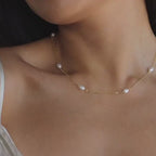 Anna Pearl Station Necklace