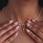 Collier à fermoir tennis en diamant en or 18 carats
