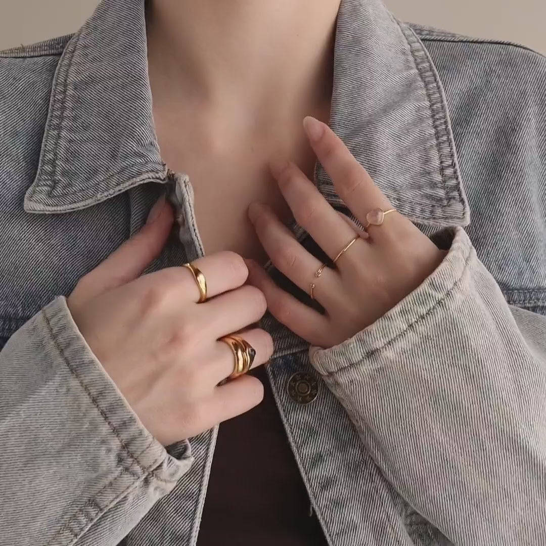 Moonstone Heart Ring