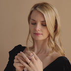 Bague en diamant baguette noir
