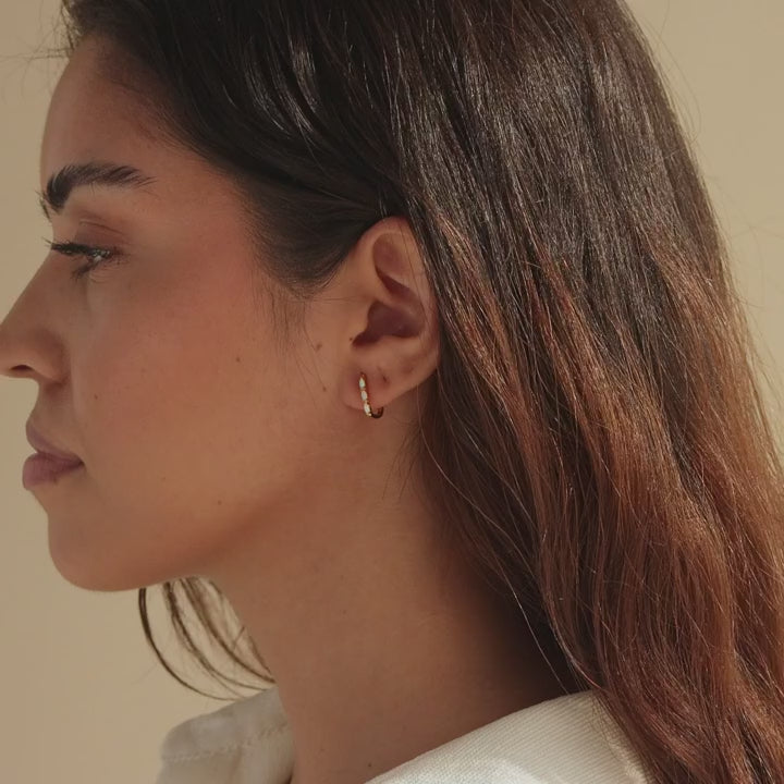 Halo Opal Hoops