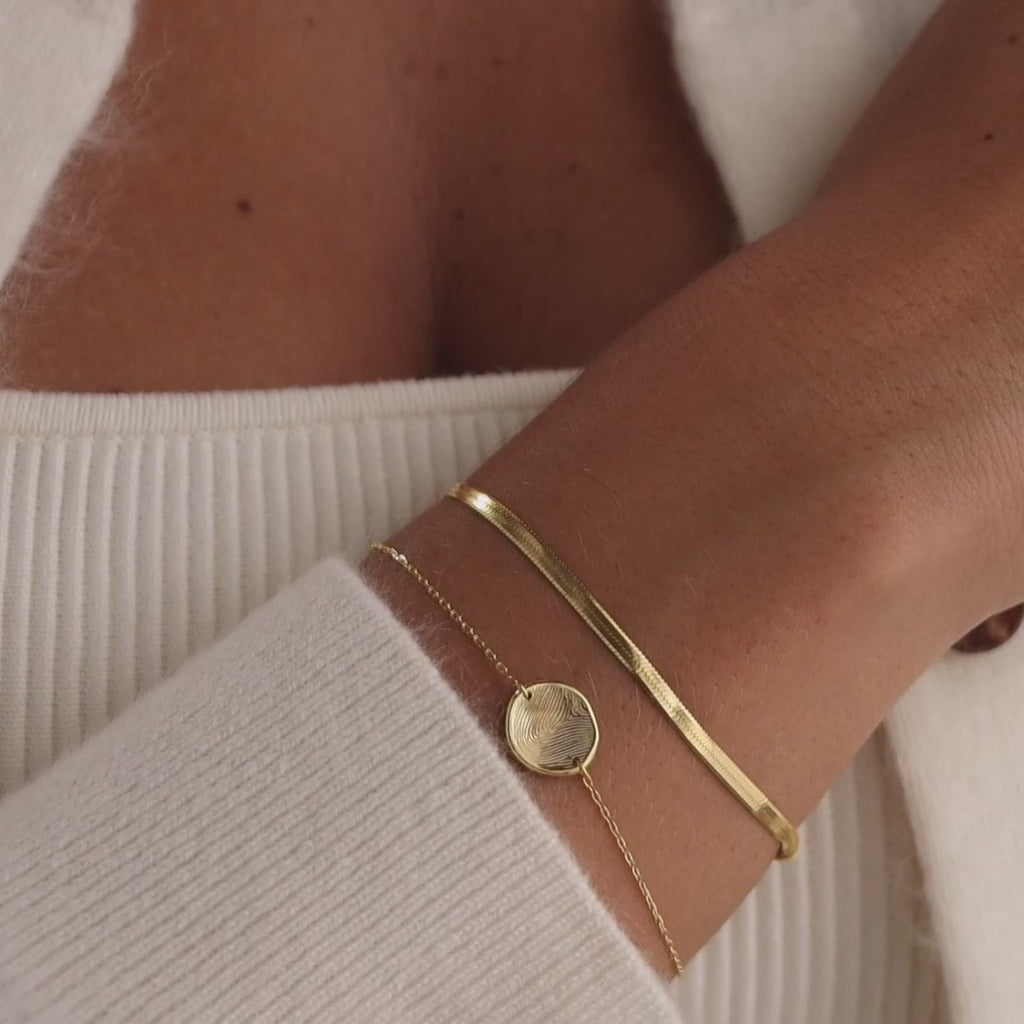 Dainty Organic Fingerprint Bracelet