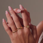 Moonstone Blush Ring Set