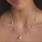 Baroque Pearl Station Necklace