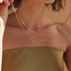 Collar de cadena de triple caja