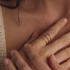 Sapphire Stacking Ring Set in 18K Gold