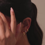 Bold Link Hoops in Silver