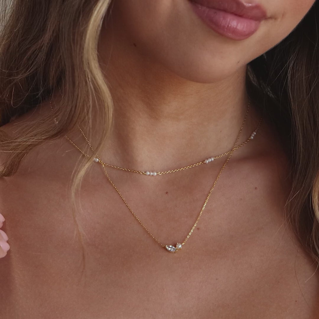 Marquise Alexandrite & Pearl Necklace