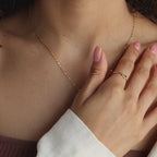 Tapered Baguette Birthstone Necklace
