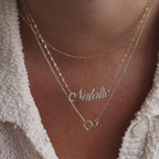 Pave Interlocking Circle Necklace