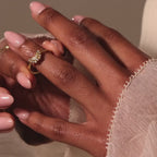 Diamond Crescent Moon Ring