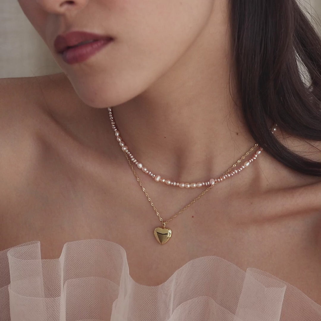 Blush Pearl Beaded Necklace