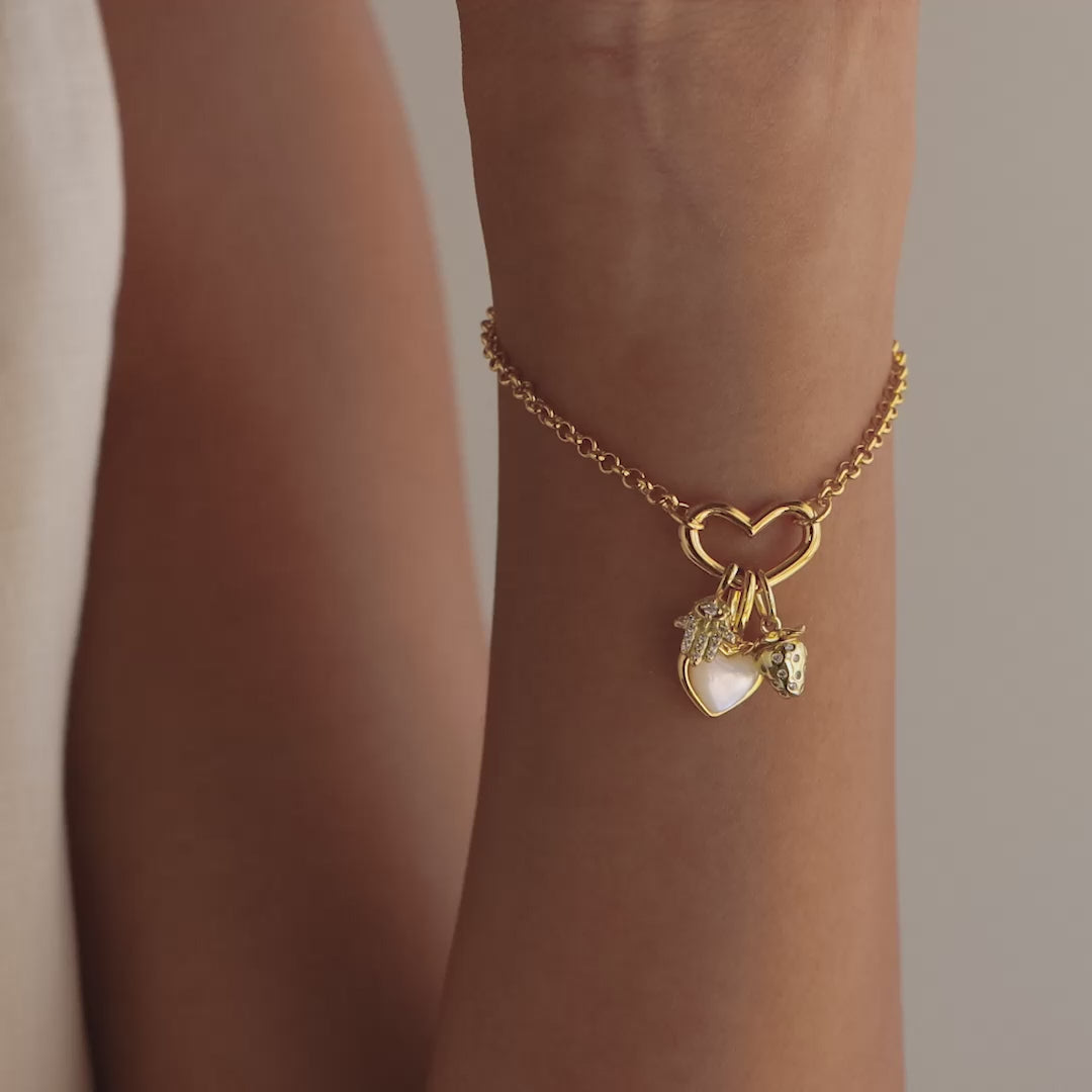 Pave Hamsa Hand Charm