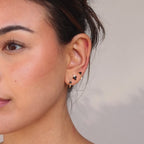 Ensemble de boucles d'oreilles Art Déco noires