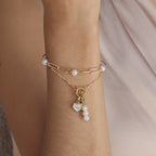 Hinged Circle Charm Bracelet in 18K Gold