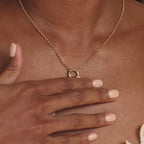 Signet Topaz Charm in 18K Gold