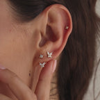 Butterfly Ear Jackets in 18K Gold