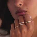 Duo Pave Pearl Ring