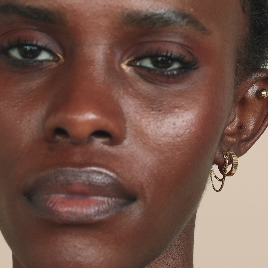Flat Back Chain Earrings