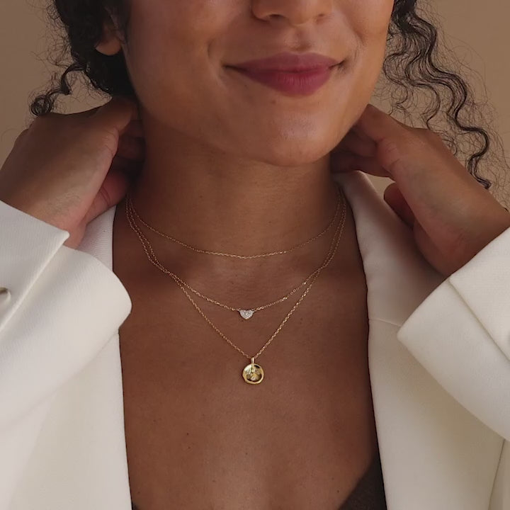 Collier avec empreinte de main de bébé