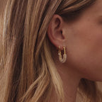 Pearl Cluster Link Hoops