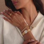 Pave Scalloped Timepiece in Silver