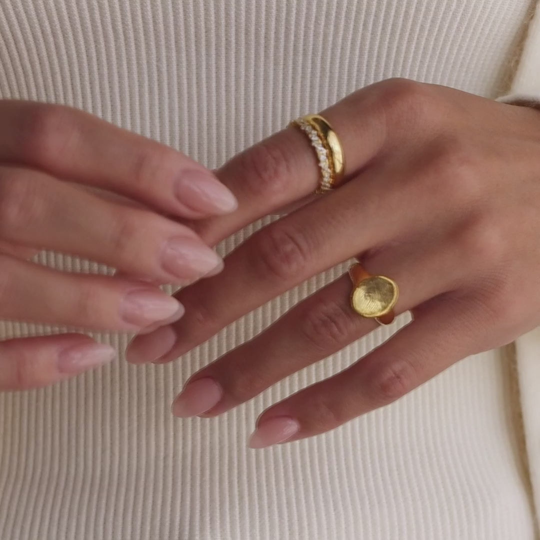 Organic Fingerprint Signet Ring