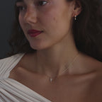 Diamond Butterfly Necklace & Earrings Set in 18K Gold