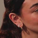 Twisted Mixed Metal Hoops