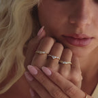 Pear Diamond Curve Ring